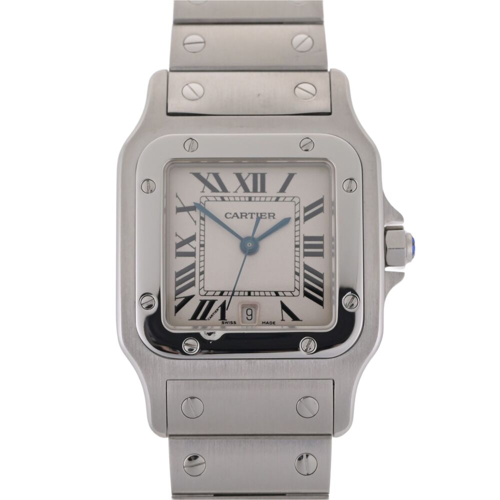 Cartier Santos Galbee Large 1564 White Roman Dial 29mm Watch